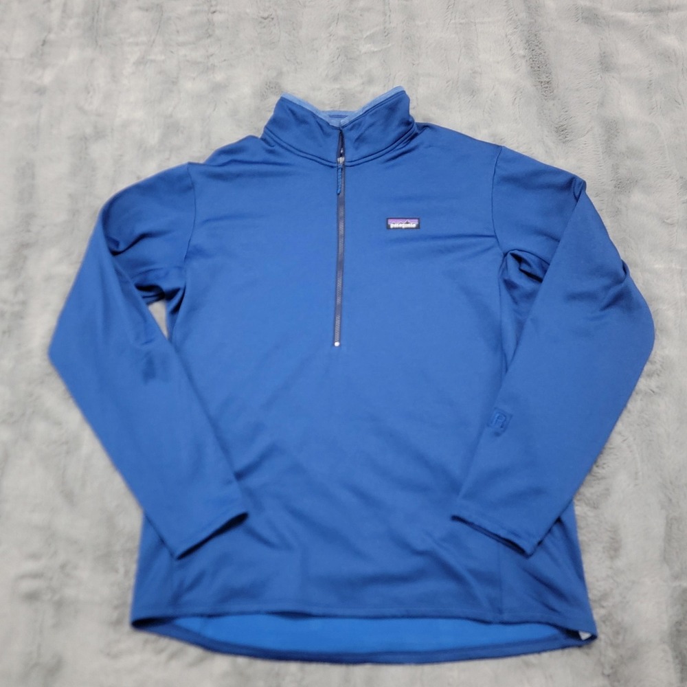 Patagonia R1 Daily Zip Neck Pullover Mens XL (Fits Large) Blue Stretch Fleece‎